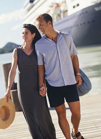 Couple on a shore excursion with Holland America